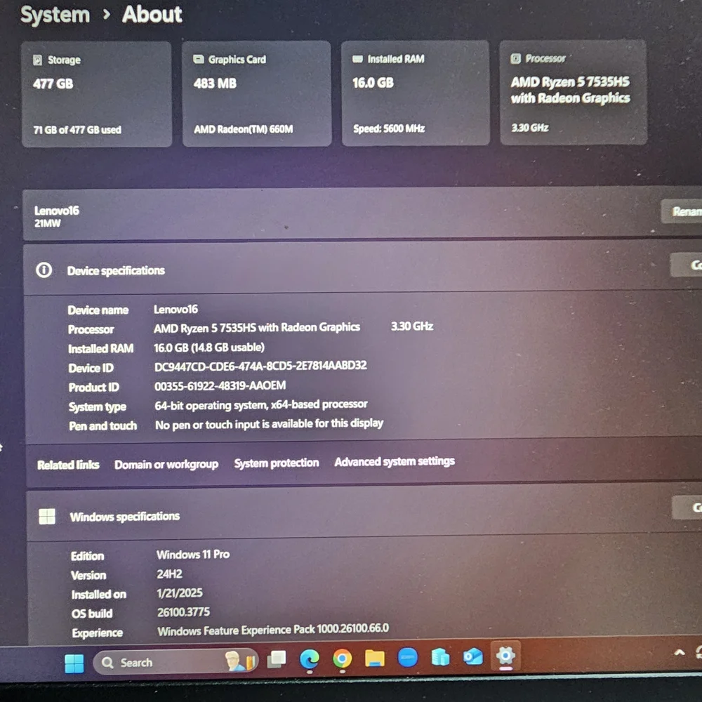 Lenovo Gray Laptop High-Performance ThinkBook
